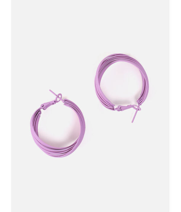 YouBella Fashion Jewellery Hoop Earrings for Girls and Women (Purple)