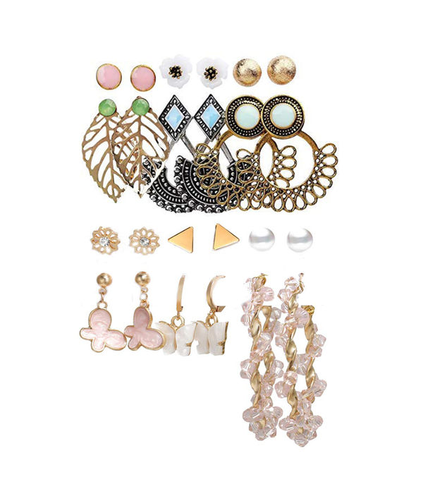 YouBella Fashion Jewellery Gold Plated Ear rings Combo of Earrings for Girls and Women (Style 5)