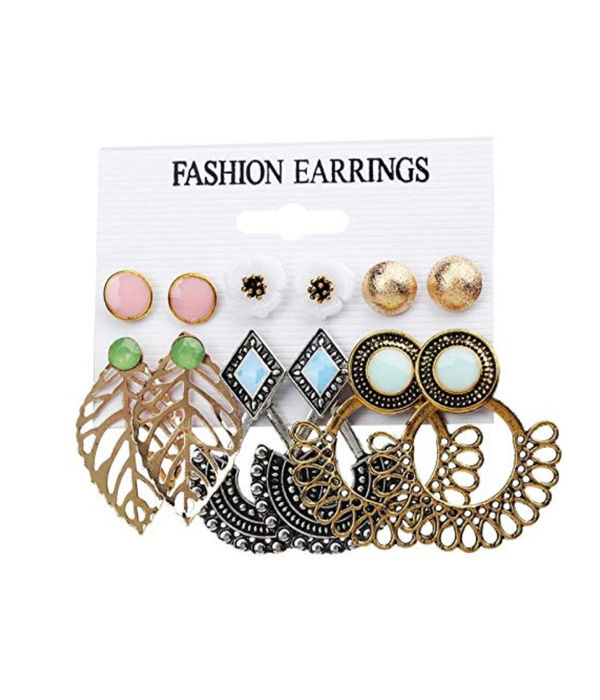 YouBella Fashion Jewellery Gold Plated Ear rings Combo of Earrings for Girls and Women (Style 5)