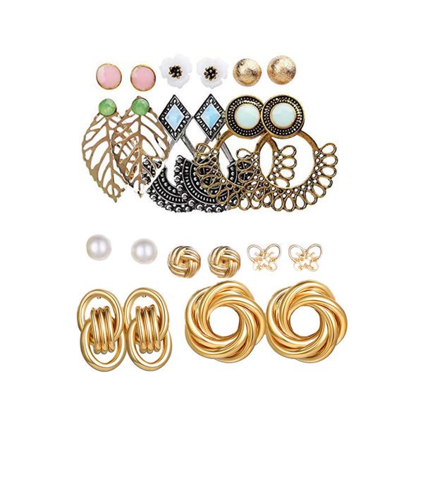 YouBella Fashion Jewellery Gold Plated Ear rings Combo of Earrings for Girls and Women (Style 3)