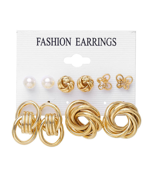 YouBella Fashion Jewellery Gold Plated Ear rings Combo of Earrings for Girls and Women (Style 3)