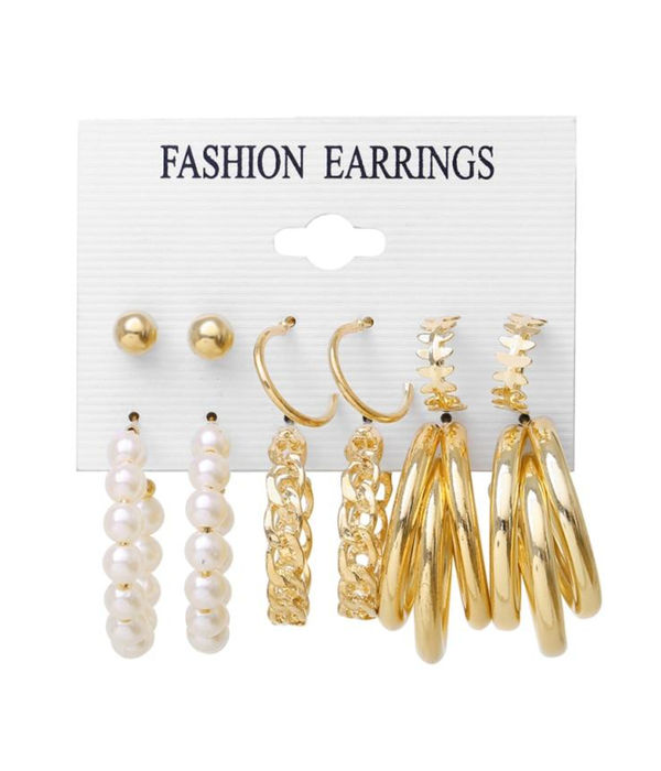 YouBella Fashion Jewellery Gold Plated Ear rings Combo of Earrings for Girls and Women (Style 4)