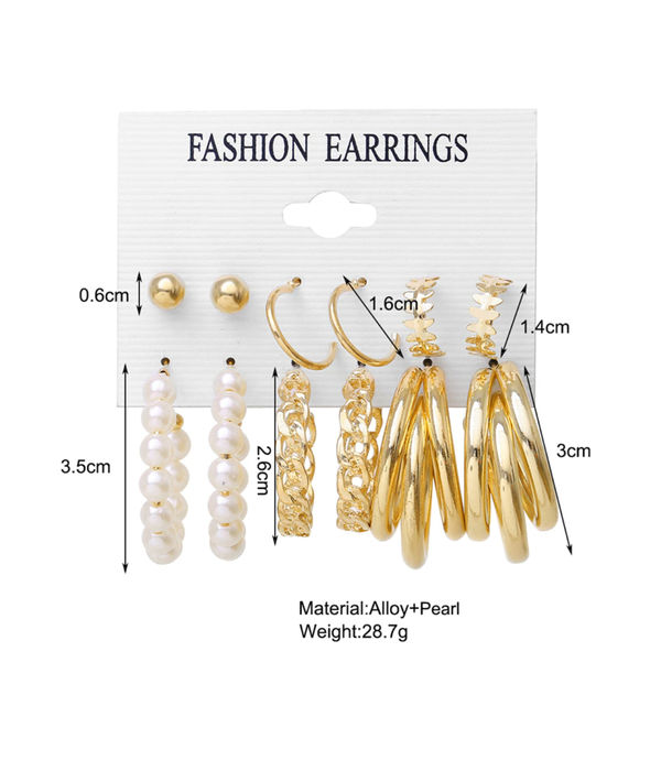 YouBella Fashion Jewellery Gold Plated Ear rings Combo of Earrings for Girls and Women (Style 4)