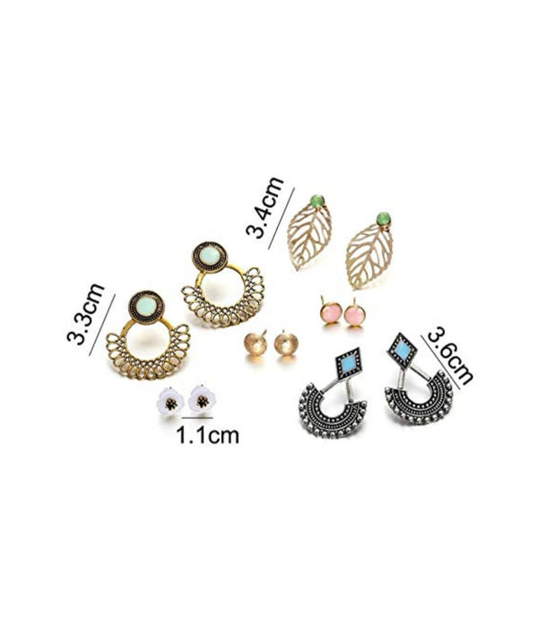 YouBella Fashion Jewellery Gold Plated Ear rings Combo of Earrings for Girls and Women (Style 1)