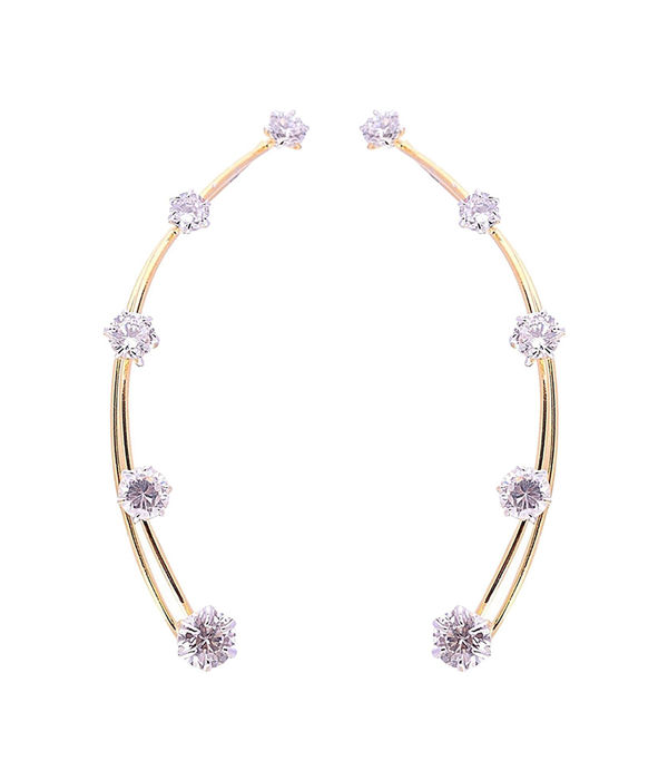 YouBella Gold Plated American Diamond Earcuffs