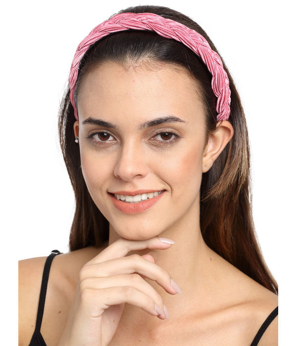 YouBella Pink Lace Layered Hairband