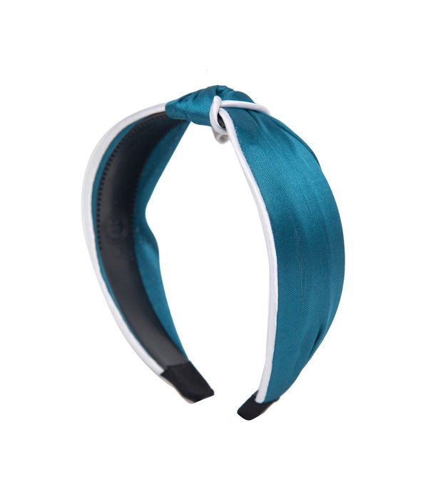 YouBella Teal Blue  White Colorblocked Hairband