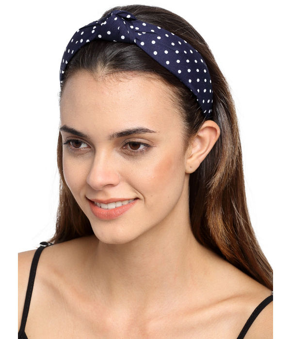 YouBella Women Navy Blue Printed Hairband