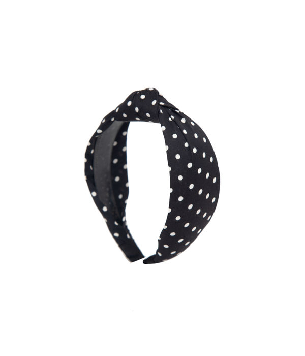 YouBella Hair Jewellery Dotted Hair Band Head Band for Girls and Women (Black)