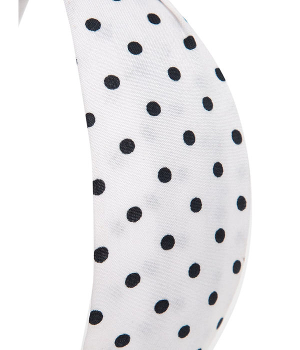 YouBella White  Black Polka Dot Printed Hairband