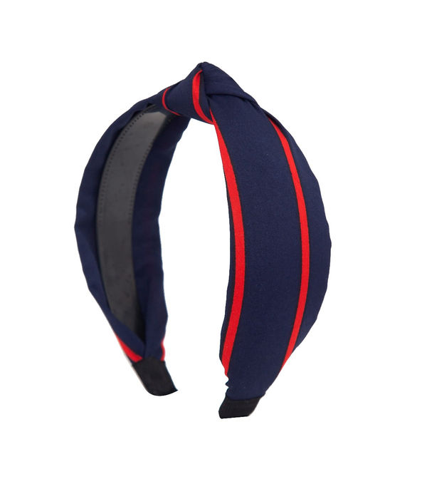 YouBella Navy Blue Striped Hairband