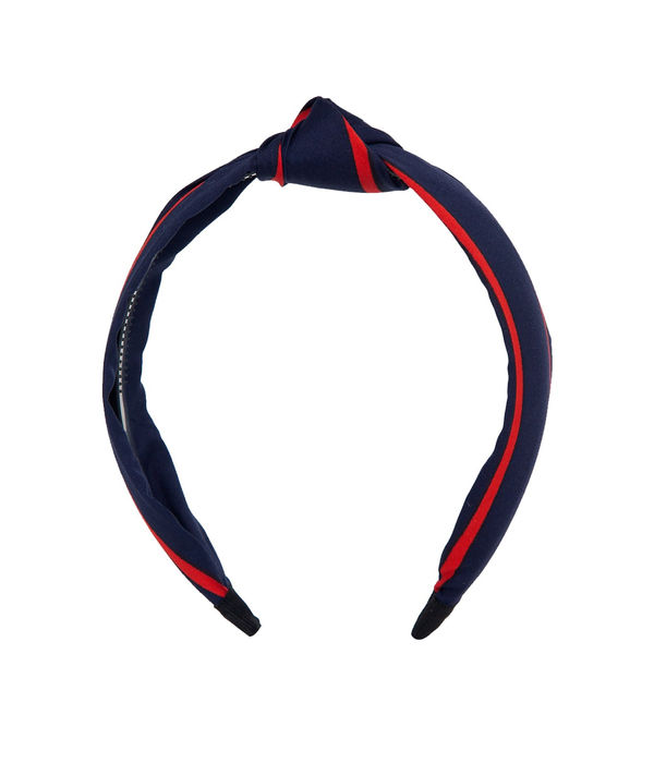 YouBella Navy Blue Striped Hairband