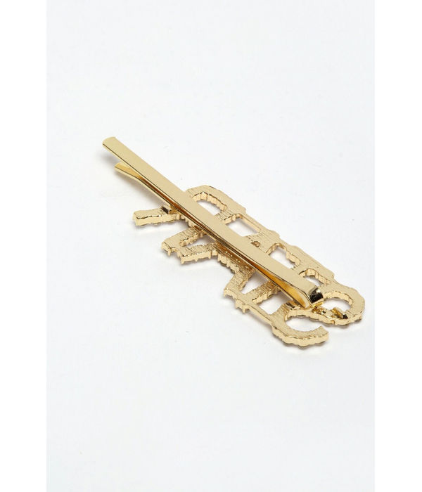 YouBella Gold-Toned & White Set of 2 Embellished Bobby Pins