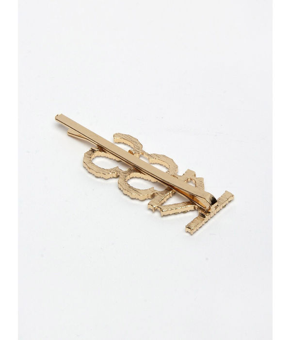 YouBella Set of 2 Gold-Toned & White Embellished Bobby Pins