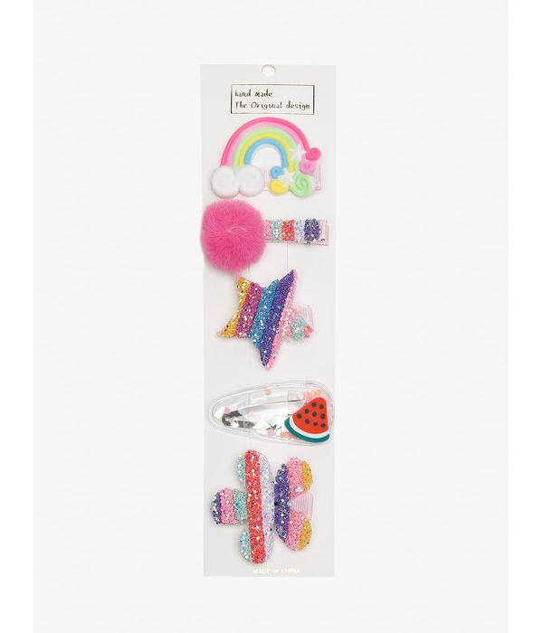 YouBella Jewellery Combo of 5 Hair Pins/Hair Clips for Girls and Women (Multi-Color) (YBHAIR_41602)