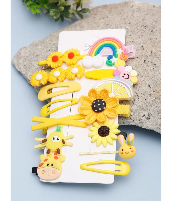 YouBella Jewellery Combo of 14 Hair Pins/Hair Clips for Girls and Women (Multi-Color) (YBHAIR_41604)