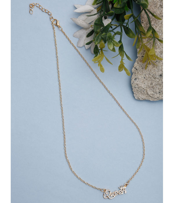 YouBella 
Gold-Toned Gold-Plated Necklace