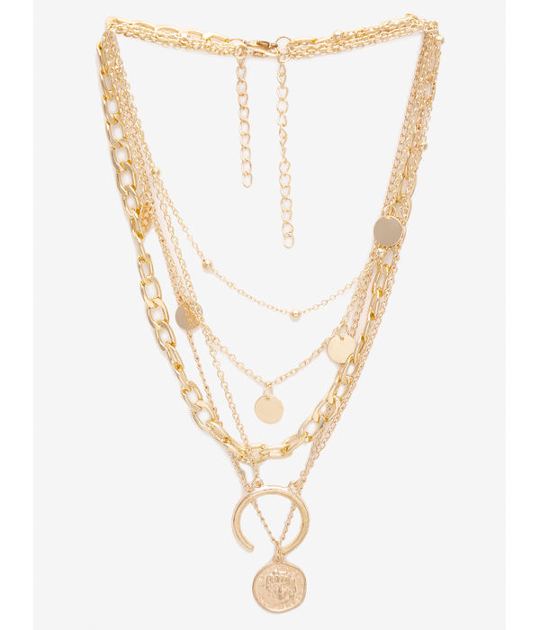 YouBella
Women Set of 2 Gold Toned & Plated Minimal Layered Necklaces