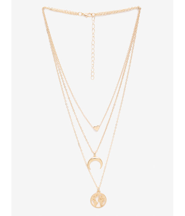 YouBella
Set Of 2 Gold-Toned Gold-Plated Layered Necklace