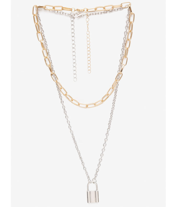 YouBella 
Set of 2 Gold-Toned & Silver-Toned Gold-Plated Chains