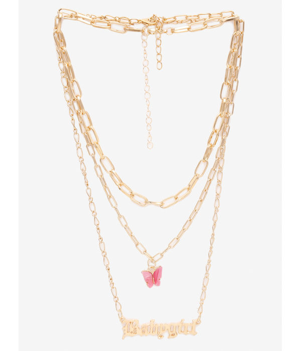 YouBella 
Set of 2 Gold-Toned Gold-Plated Layered Necklaces