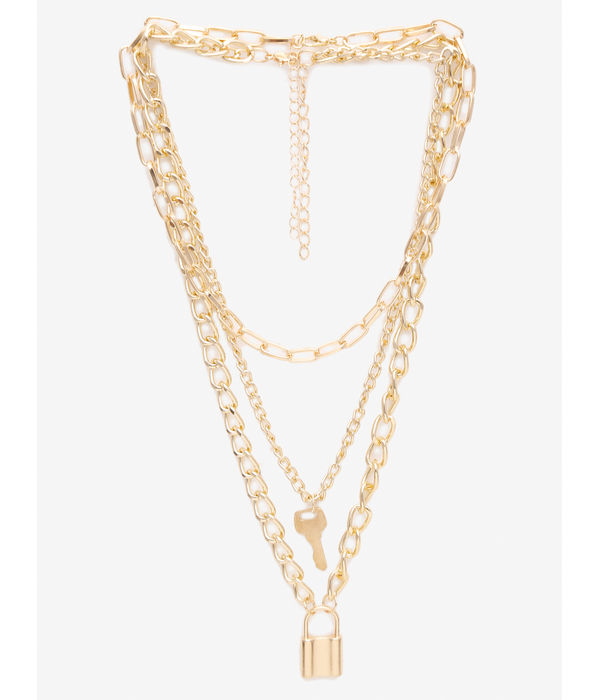 YouBella 
Gold-Toned Gold-Plated Layered Necklace