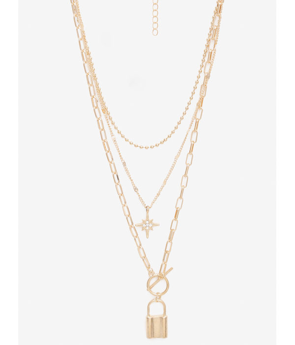 YouBella 
Set of 2 Gold-Toned Gold-Plated Necklaces