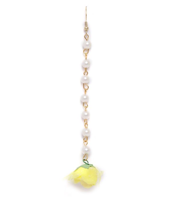 YouBella Stylish Latest Traditional Haldi Jewellery Pearl Jewellery Set for Women (Yellow)(YBNK_5542)