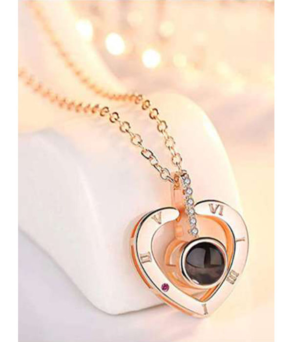 Projection Necklace 100 Languages Love Pendant Jewelry Lover - Temu