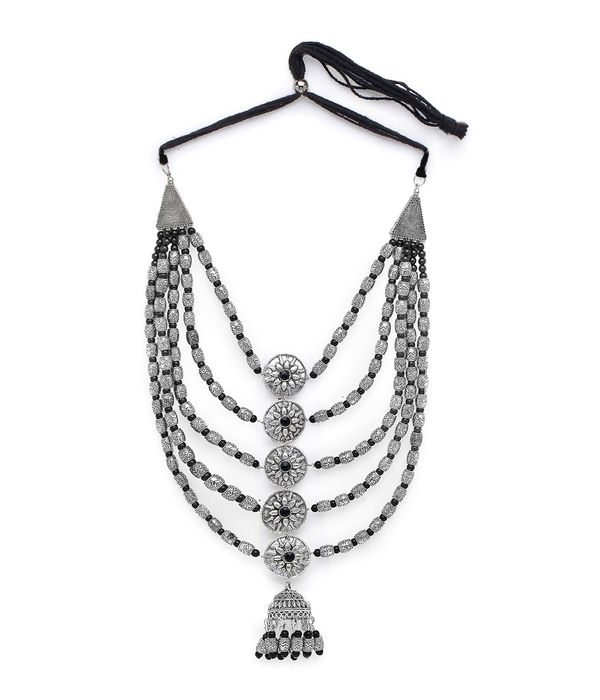 YouBella
Silver-Toned Alloy Silver-Plated Oxidised Necklace