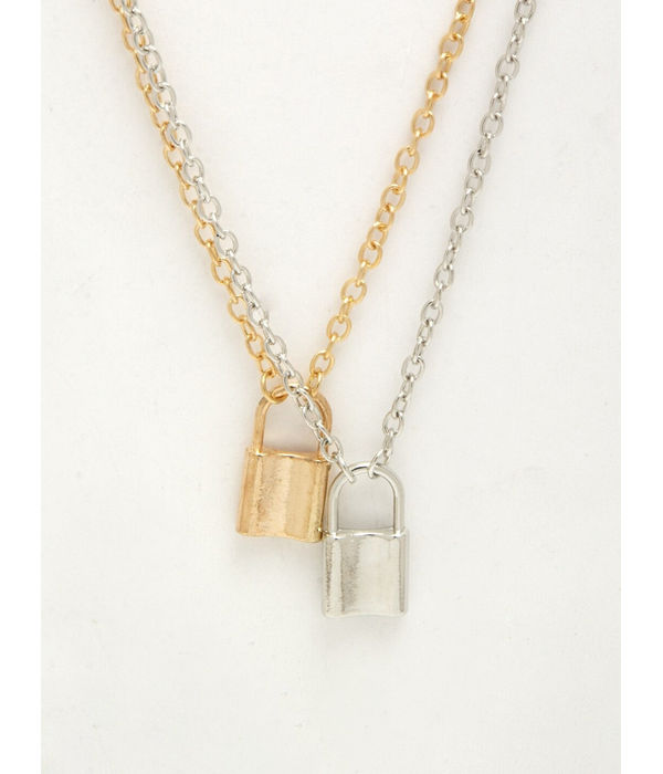 YouBella
Gold & Silver-Toned Pack of 2 Gold-Plated Chain