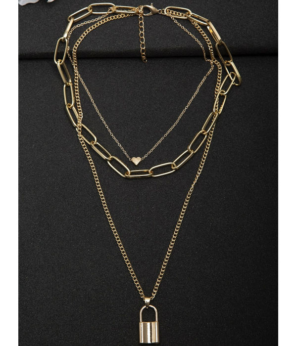 YouBella
Set of 2 Gold-Plated Alloy Layered Chains