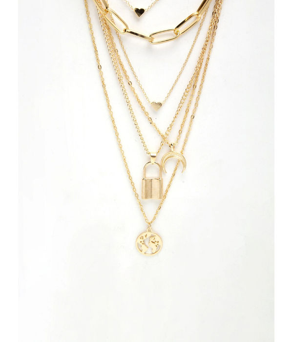 YouBella
Gold-Toned Alloy Gold-Plated Layered Chain