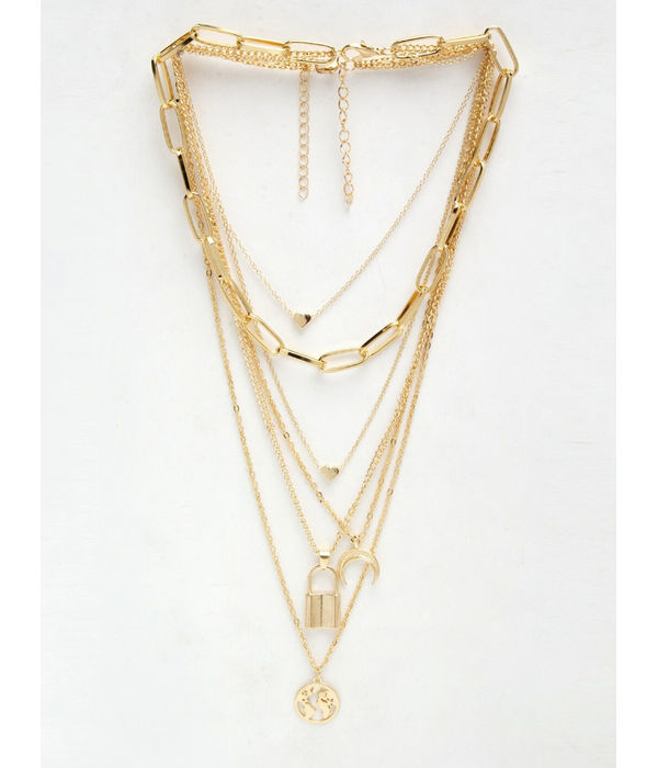 YouBella
Gold-Toned Alloy Gold-Plated Layered Chain