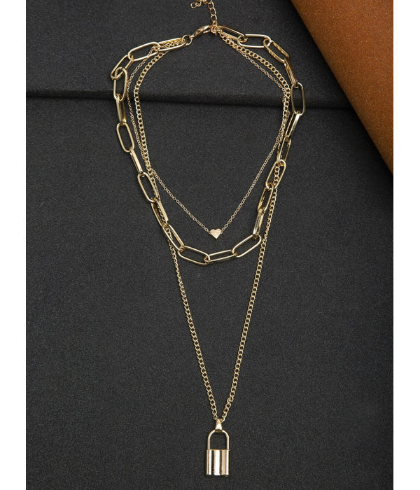 YouBella
Gold-Toned Alloy Gold-Plated Layered Chain