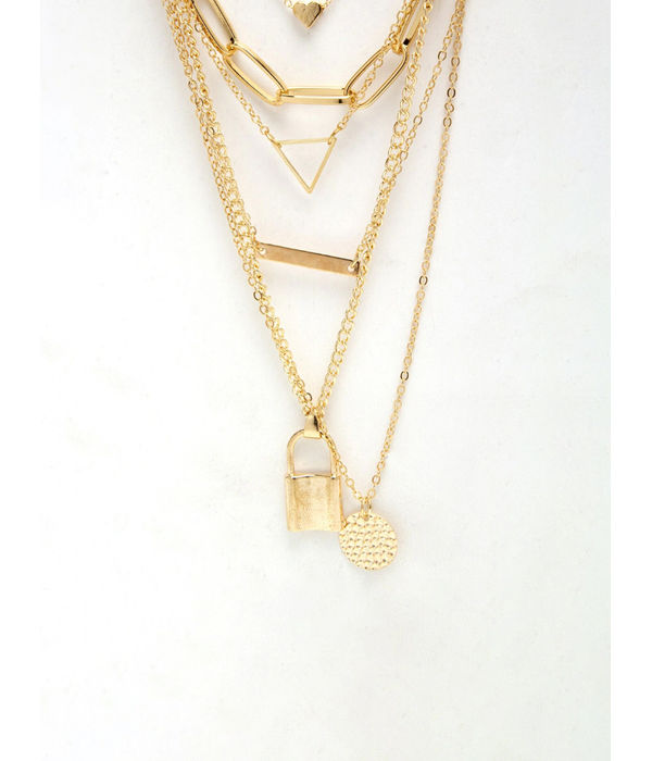 YouBella
Set Of 2 Gold-Plated Gold-Plated Layered Chain