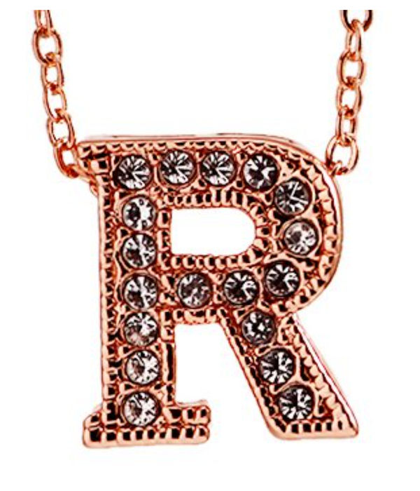 Valentine Gifts :YouBella Jewellery Alphabet Letter R Unisex Pendant/Necklace for Women/Girls/Boys/Men (Gold)