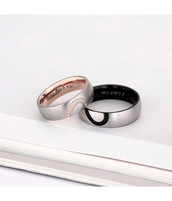 Hapiship New Women Ring Jewelry 9mm Width Stainless Steel Opals Elastic Ring  Size 7 For Best