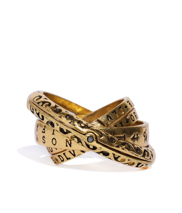 YouBella Gold Plated Textured Spinning Finger Ring