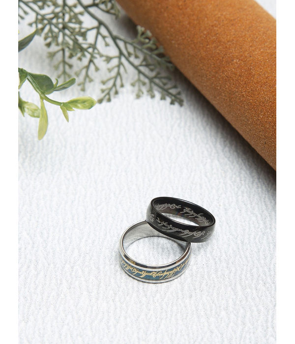 Buy Antiqued Silver Tone Stainless Steel Matte Finish Bronze Ring Online -  INOX Jewelry - Inox Jewelry India