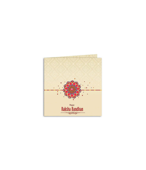 YouBella Designer Bracelet Rakhi and Greeting Card Combo Set for Brother Raksha Bandhan Gift for Brother (Style 5)