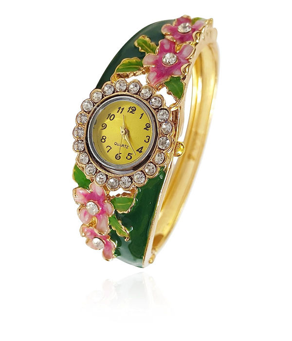 Best Rakhi Gifts : YouBella Luxury 18k Rose Gold Bangle Watch Bracelet Jewellery for Girls and Women