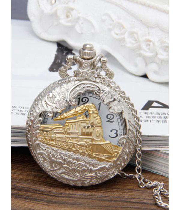 YouBella Pocket Watch Pendant with Chain for Husband Unique Memorable Gift Dual Purpose Stainless Steel Clock for Men (YBWATCH_0030)