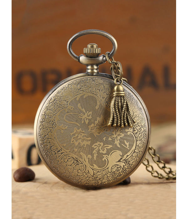 YouBella Pocket Watch Pendant with Chain for Husband Unique Memorable Gift Dual Purpose Stainless Steel Clock for Men (YBWATCH_0033)