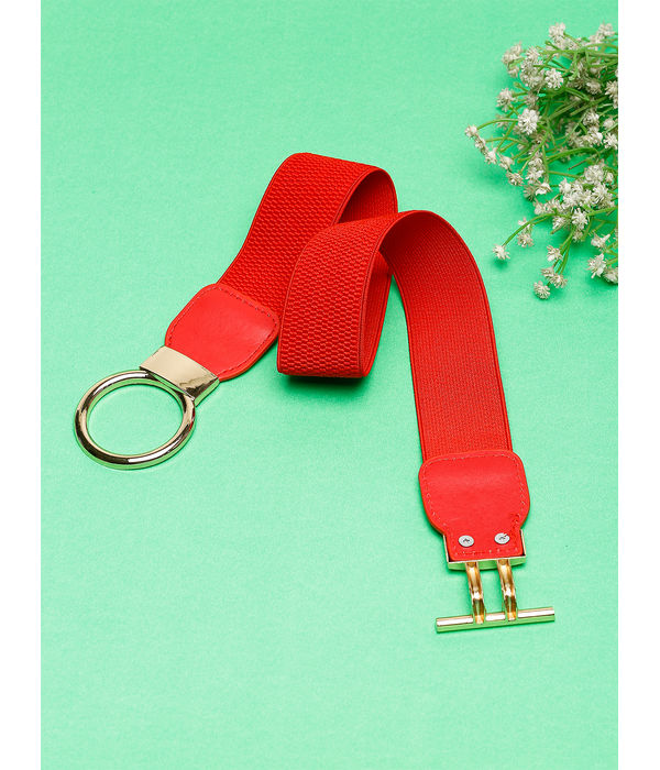 YouBella Jewellery Celebrity Inspired Adjustable Kamarband Waist Belt for Women/Girls (YB_Belt_33) (Red)