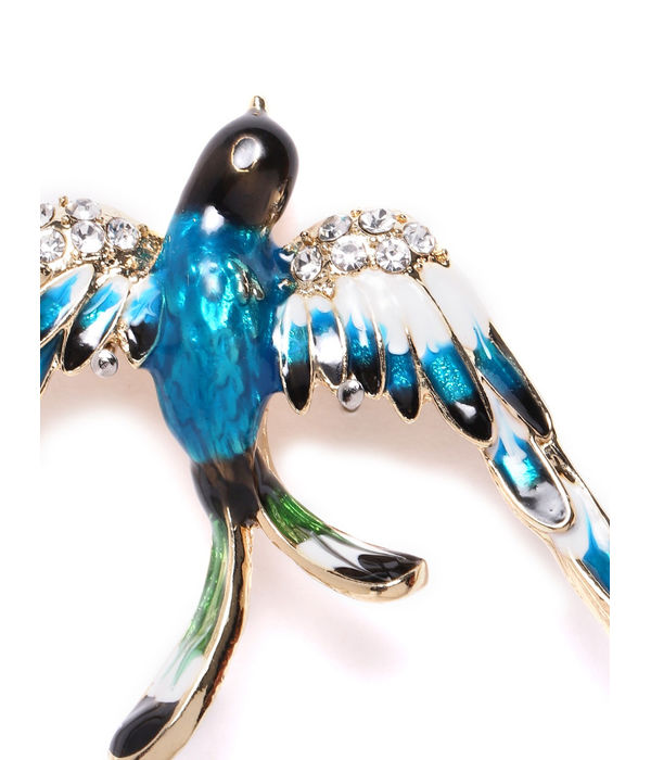 YouBella Jewellery Latest Stylish Enamel Multicolor Unisex Bird Brooch for Wedding/Party for Women/Girls/Men