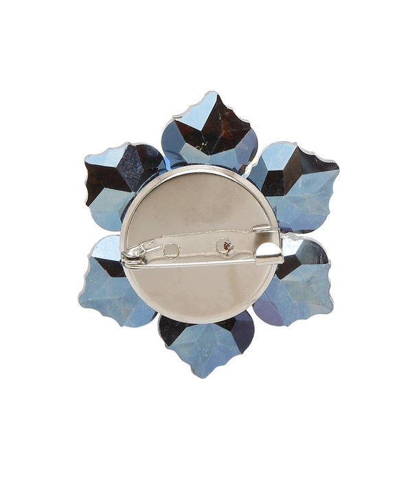 YouBella Jewellery for Women Stylish Celebrity Inspired Floral Brooch for Women/Men/Girls/Boys (Blue) (YB_Brooch_150)