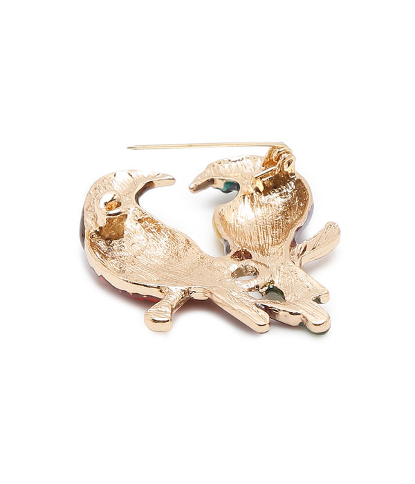 YouBella Jewellery for Women Stylish Celebrity Inspired Love Birds Brooch for Women/Men/Girls/Boys (Multi) (YB_Brooch_152)
