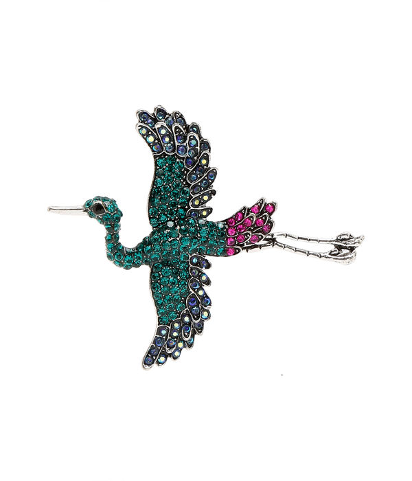 YouBella Jewellery for Women Stylish Celebrity Inspired Bird Shaped Brooch for Women/Men/Girls/Boys (Green) (YB_Brooch_153)