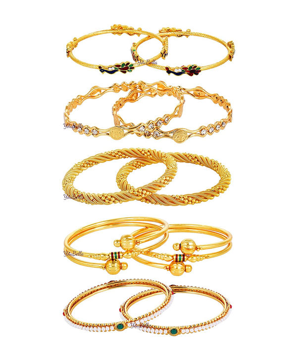 YouBella Bangles for Women Stylish Traditional Bangles Combo for Women and Girls (2.4)